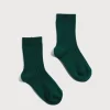 Socks | Socks & Tights | Pepa London Ribbed short socks - Bottle Green (0mths-10yrs)