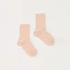 Socks & Tights | Socks & Tights | Pepa London Ribbed Short Socks - Dusty Pink (0mths-10yrs)