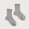 Socks | Socks & Tights | Pepa London Ribbed Short Socks in Grey (0mths-10yrs)
