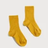 Socks | Socks & Tights | Pepa London Ribbed Short Socks In Mustard (3mths-10yrs)