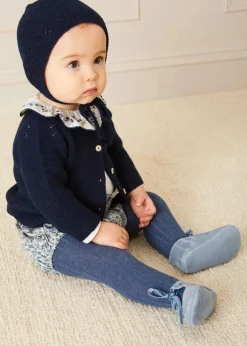 Socks & Tights | Socks & Tights | Pepa London Ribbed Tights in Denim (0mths-10yrs)