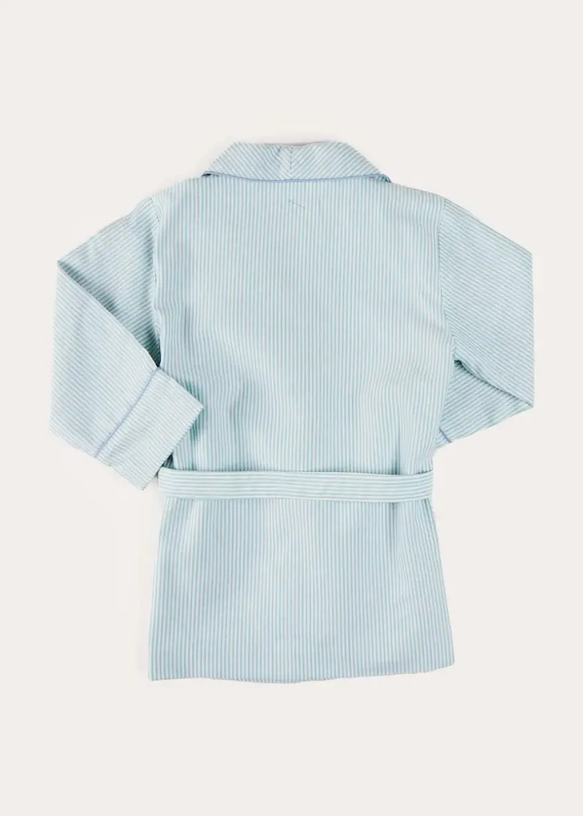 Nightwear | Nightwear | Pepa London Rochester Striped Dressing Gown in Green (18mths-10yrs)
