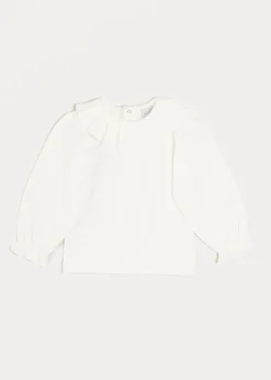 Tops & Blouses | Tops & Bodysuits | Pepa London Ruffle Collar Long Sleeve Top In Cream (18mths-10yrs)