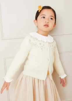 Tops & Blouses | Tops & Bodysuits | Pepa London Ruffle Collar Long Sleeve Top In Cream (18mths-10yrs)