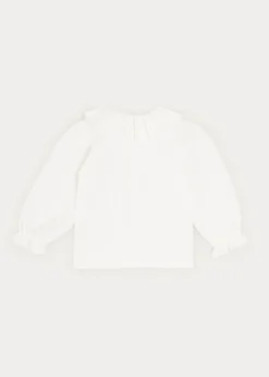 Tops & Blouses | Tops & Bodysuits | Pepa London Ruffle Collar Long Sleeve Top In Cream (18mths-10yrs)