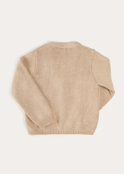 Knitwear & Cardigans | Pepa London Safari Button Detail Cardigan in Camel (4-10yrs)