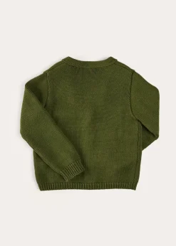 Knitwear & Cardigans | Pepa London Safari Button Detail Cardigan in Green (4-10yrs)
