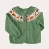 Knitwear & Cardigans | Knitwear & Cardigans | Pepa London Safari Intarsia Cardigan in Green (6mths-6yrs)
