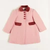 Coats & Jackets | Coats & Jackets | Pepa London Single Breasted Scallop Detail Coat in Pink (2-10yrs)