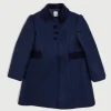 Coats & Jackets | Coats & Jackets | Pepa London Single Breasted Scallop Detail Coat In Navy (12mths-10yrs)