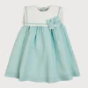 Dresses | Dresses | Pepa London Sleeveless Trapeze Dress With Bow Detail in Green (12mths-10yrs)