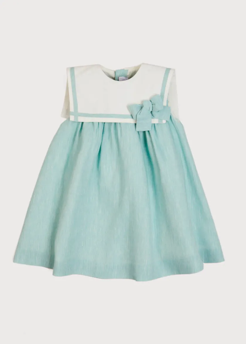 Dresses | Dresses | Pepa London Sleeveless Trapeze Dress With Bow Detail in Green (12mths-10yrs)