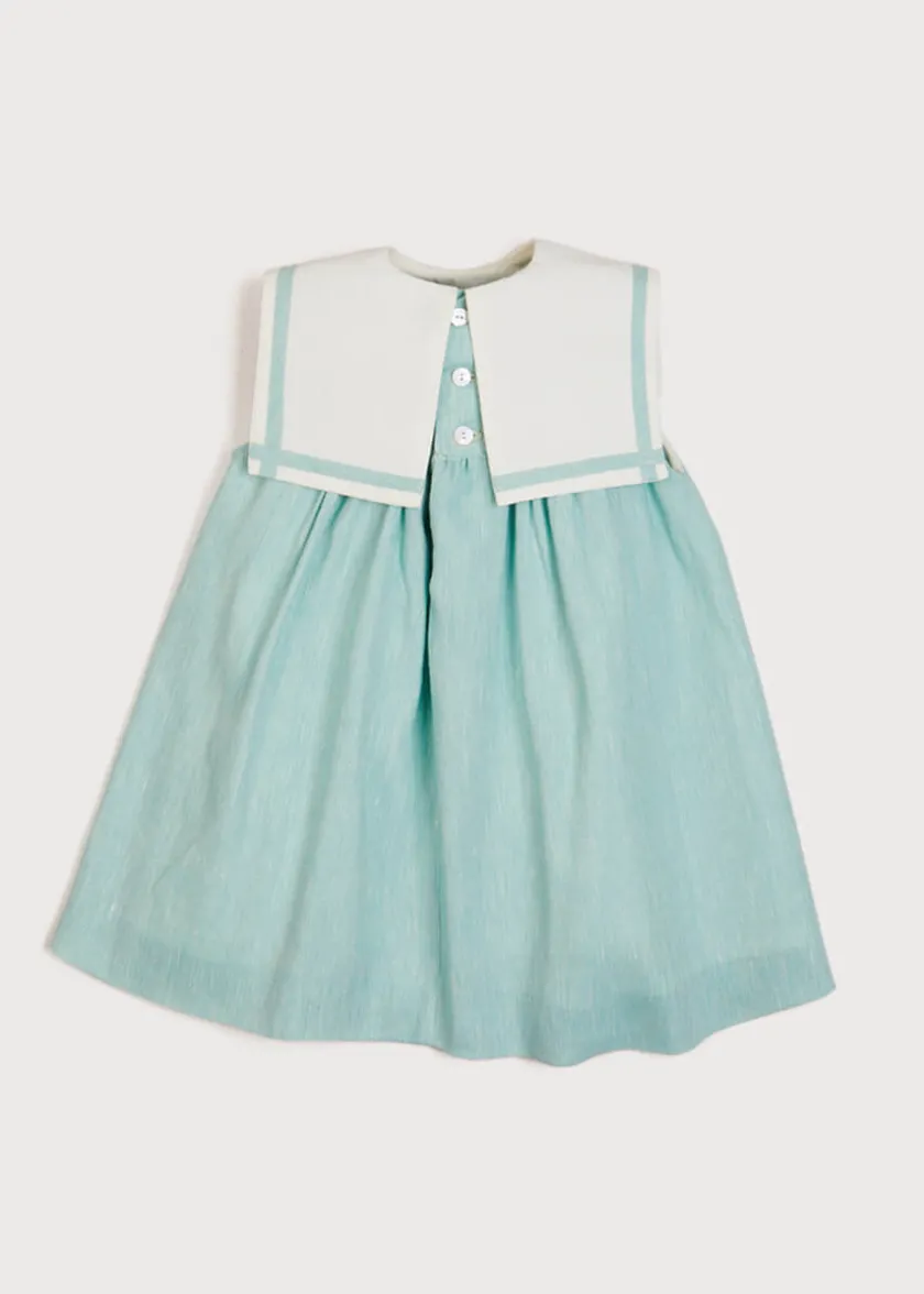 Dresses | Dresses | Pepa London Sleeveless Trapeze Dress With Bow Detail in Green (12mths-10yrs)
