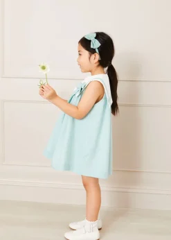 Dresses | Dresses | Pepa London Sleeveless Trapeze Dress With Bow Detail in Green (12mths-10yrs)