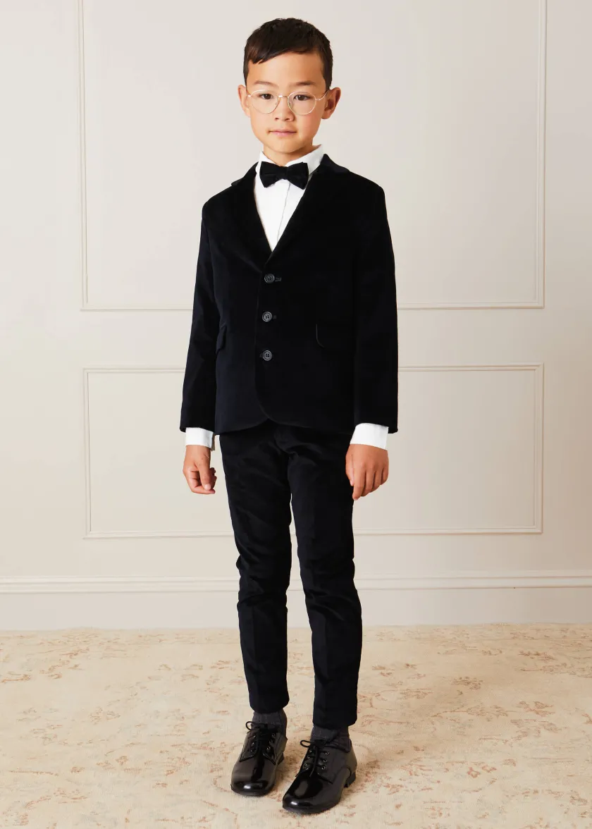 Shorts & Trousers | Pepa London Smart Velvet Trousers In Black (4-10yrs)