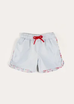 Swimwear | Swimwear | Pepa London Striped Contrast Trim Swim Shorts in Blue (2-10yrs)
