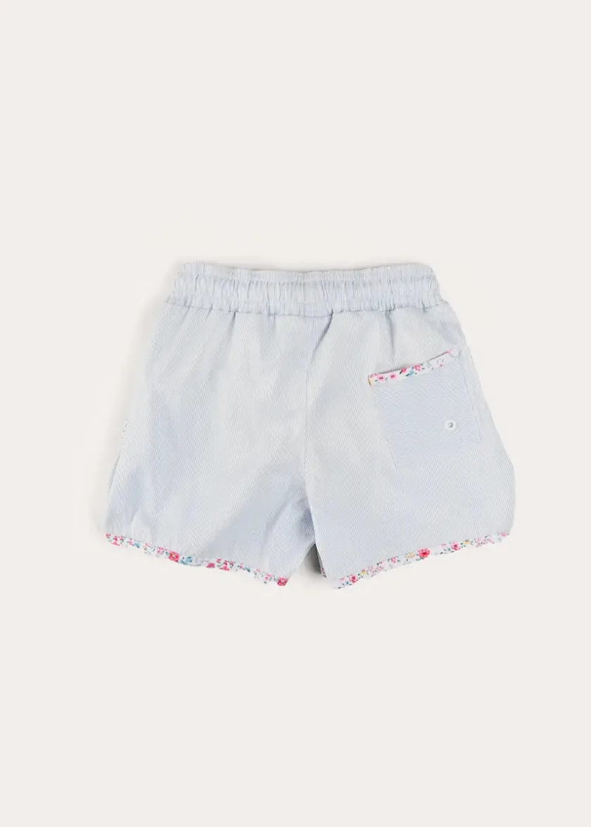 Swimwear | Swimwear | Pepa London Striped Contrast Trim Swim Shorts in Blue (2-10yrs)