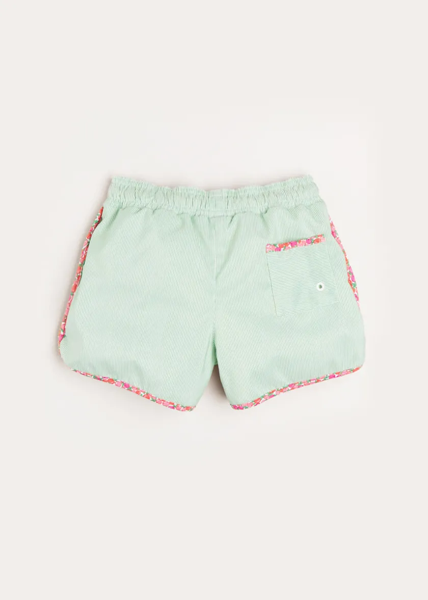 Swimwear | Swimwear | Pepa London Striped Swim Shorts in Green (2-8yrs)