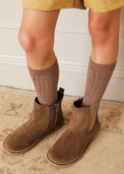 Boots | Boots | Pepa London Suede Ankle Boots in Brown (24-34EU)