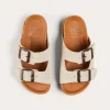 Sandals | Sandals | Pepa London Suede Buckle Detail Sandals in Beige (28-35EU)