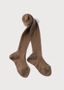 Socks & Tights | Socks & Tights | Pepa London Taupe Ribbed Tights (0mths-10yrs)