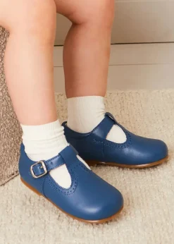 T-bars | T-bar Shoes | Pepa London T-Bar Baby Shoes in Blue (20-26EU)