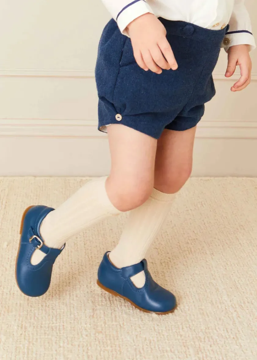 T-bars | T-bar Shoes | Pepa London T-Bar Baby Shoes in Blue (20-26EU)