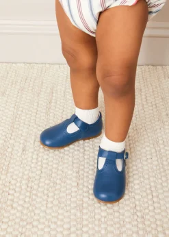 T-bars | T-bar Shoes | Pepa London T-Bar Baby Shoes in Blue (20-26EU)