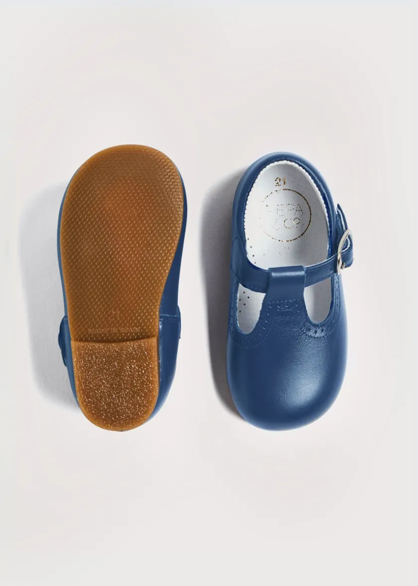 T-bars | T-bar Shoes | Pepa London T-Bar Baby Shoes in Blue (20-26EU)