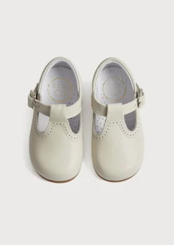 T-bars | T-bar Shoes | Pepa London T-Bar Leather Baby Shoes in Ivory (20-24EU)