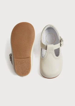 T-bars | T-bar Shoes | Pepa London T-Bar Leather Baby Shoes in Ivory (20-24EU)