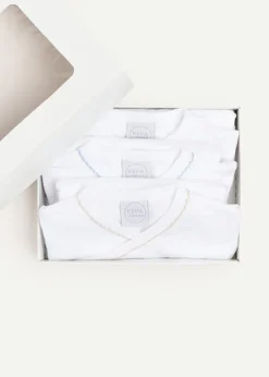 Tops & Bodysuits | Bodysuits & Baby Grows | Pepa London Three Short Sleeve Bodysuit Embroidered Set (1mth-12mths)