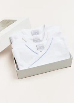 Tops & Bodysuits | Bodysuits & Baby Grows | Pepa London Three Short Sleeve Bodysuit Embroidered Set (1mth-12mths)