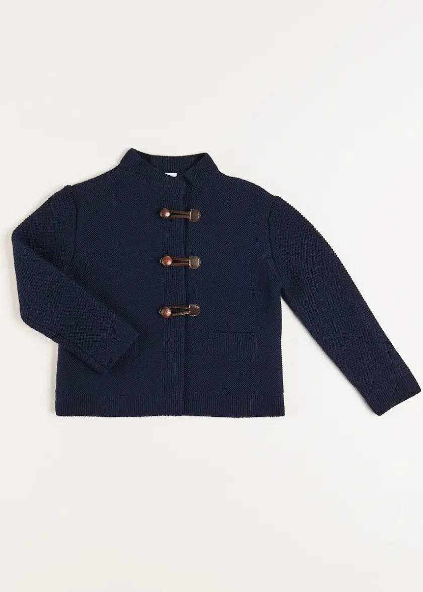Knitwear & Cardigans | Knitwear & Cardigans | Pepa London Toggle Fastening Cardigan in Navy (12mths-10yrs)