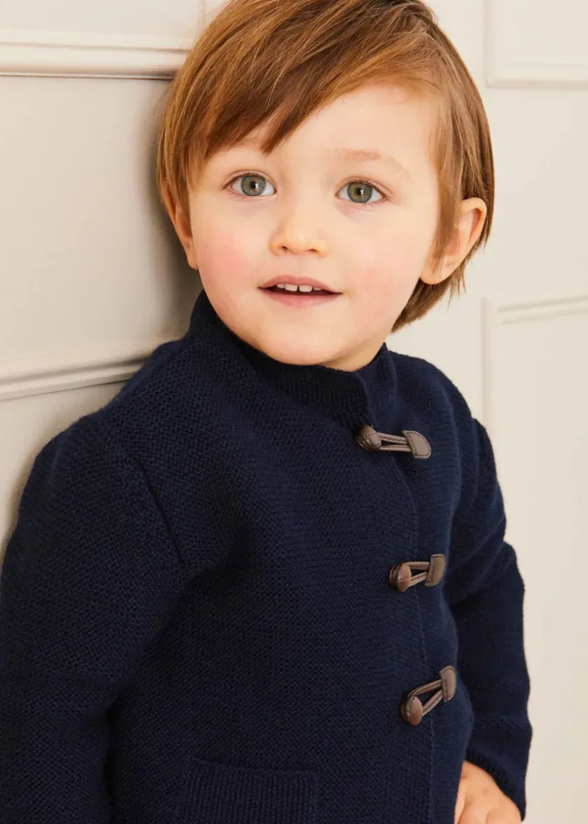 Knitwear & Cardigans | Knitwear & Cardigans | Pepa London Toggle Fastening Cardigan in Navy (12mths-10yrs)