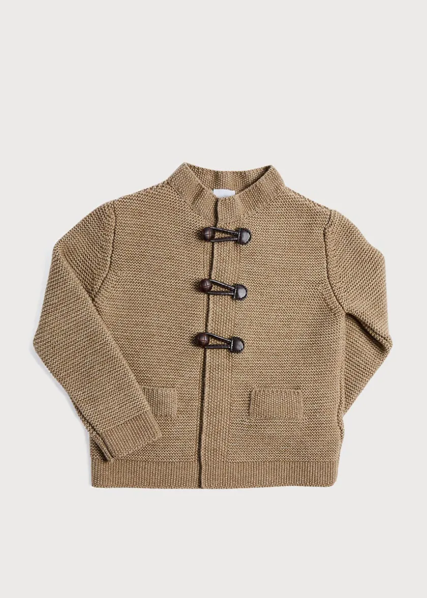 Knitwear & Cardigans | Knitwear & Cardigans | Pepa London Toggle Fastening Knitted Cardigan in Oatmeal (12-10yrs)