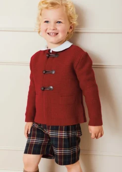 Knitwear & Cardigans | Knitwear & Cardigans | Pepa London Toggle Fastening Knitted Cardigan in Red (12mths-10yrs)