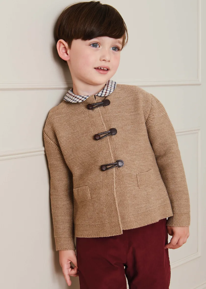 Knitwear & Cardigans | Knitwear & Cardigans | Pepa London Toggle Fastening Knitted Cardigan in Oatmeal (12-10yrs)