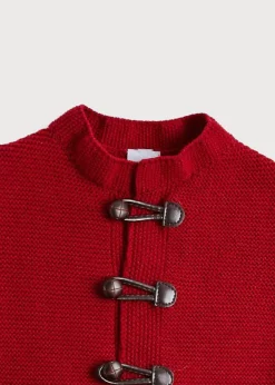 Knitwear & Cardigans | Knitwear & Cardigans | Pepa London Toggle Fastening Knitted Cardigan in Red (12mths-10yrs)