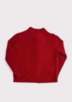 Knitwear & Cardigans | Knitwear & Cardigans | Pepa London Toggle Fastening Knitted Cardigan in Red (12mths-10yrs)