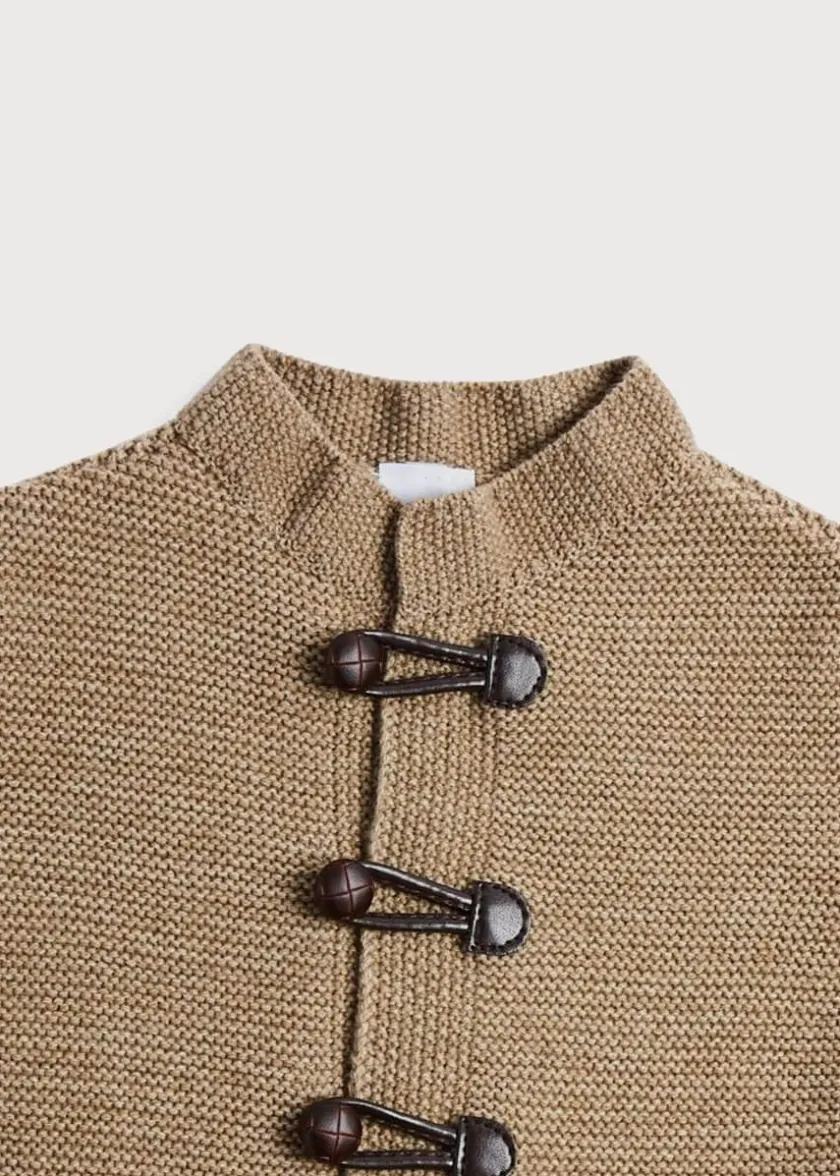 Knitwear & Cardigans | Knitwear & Cardigans | Pepa London Toggle Fastening Knitted Cardigan in Oatmeal (12-10yrs)