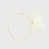 Hair Accessories | Hair Accessories | Pepa London Traditional Big Bow Tulle Hairband in Ivory