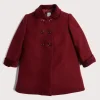 Coats & Jackets | Coats & Jackets | Pepa London Traditional Double Breasted Coat in Burgundy (12mths-10yrs)