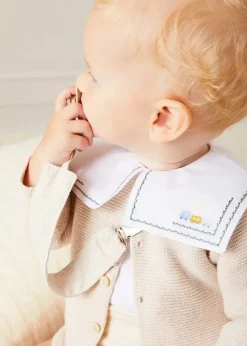 Tops & Bodysuits | Bodysuits & Baby Grows | Pepa London Train Embroidery Statement Collar Short Sleeve Bodysuit in Green (3mths-2yrs)