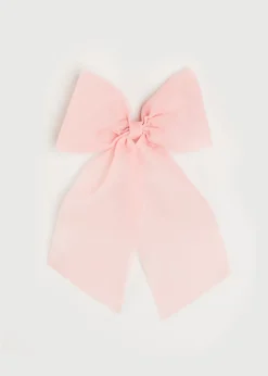 Hair Accessories | Hair Accessories | Pepa London Tulle Long Bow Clip In Rose Pink