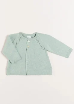 Knitwear & Cardigans | Pepa London Two Button Baby Cardigan in Green (1-9mths)