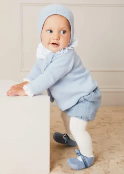 Knitwear & Cardigans | Knitwear & Cardigans | Pepa London Two Button Baby Cardigan In Light Blue (1-9mths)