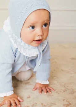 Knitwear & Cardigans | Knitwear & Cardigans | Pepa London Two Button Baby Cardigan In Light Blue (1-9mths)