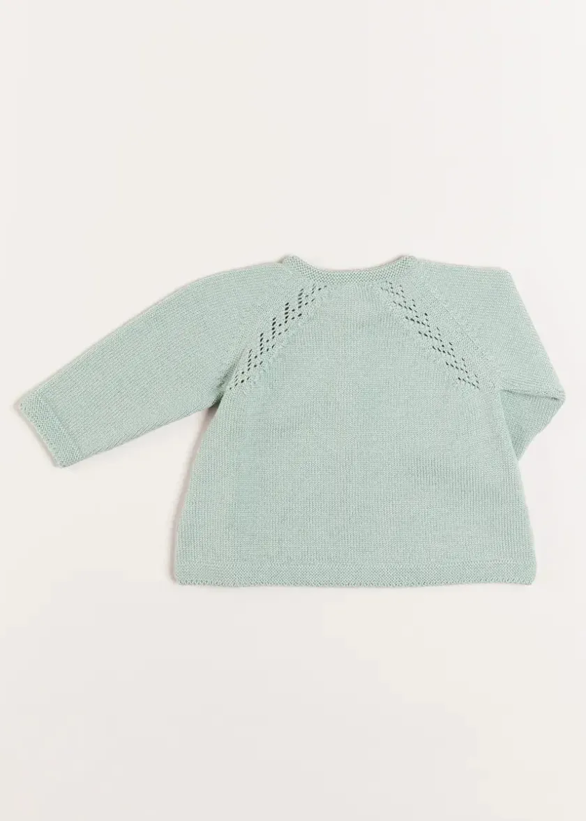 Knitwear & Cardigans | Pepa London Two Button Baby Cardigan in Green (1-9mths)