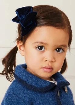 Hair Accessories | Hair Accessories | Pepa London Velvet Big-Bow Clip in Navy